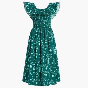 Hill House Home The Akilah Nap Green Botanical Dress SizeXL -NEW